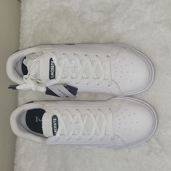 Lacoste twin serve sneakers in white green - Picture 4 of 6